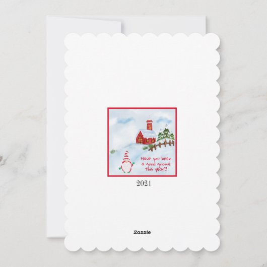 クリスマスに雪の4つの格言 シーズンカード (裏面)