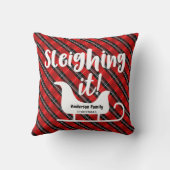 クリスマスに雪を降ろす クッション (裏面)