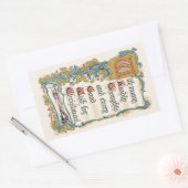 クリスマスに願いを込めて 長方形シール (封筒)