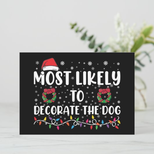 クリスマスに飾合う犬に最も可能性が高い 招待状 (スタンド正面)