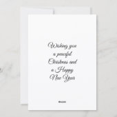 クリスマスに鹿が冬のワンダーランドフラットカード シーズンカード (裏面)