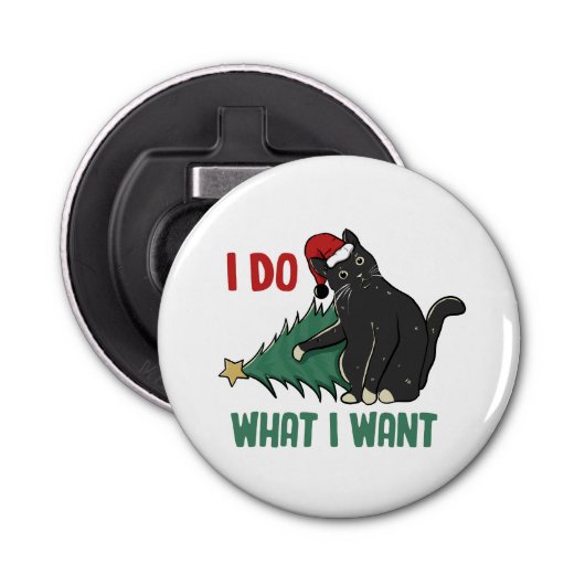 クリスマスに黒猫の休日を過ごしたいことをする 栓抜き (正面)