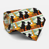 クリスマスに2匹のスコティ・ドッグ ネクタイ (ロール)