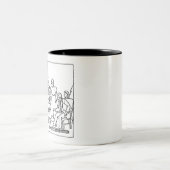 クリスマスに2本のクリスマスツリー ツートーンマグカップ (中央)