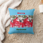 クリスマスに6頭のダーリング・パンダ クッション (ブランケット)