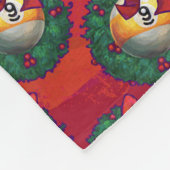 クリスマスに9ボールをリースの赤のパターン フリースブランケット (角)