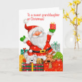 クリスマスに、おばあさんに カード (黄色い花)