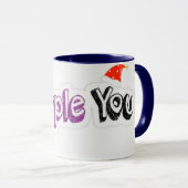 クリスマスに「紫」のマグカップ マグカップ (正面右)