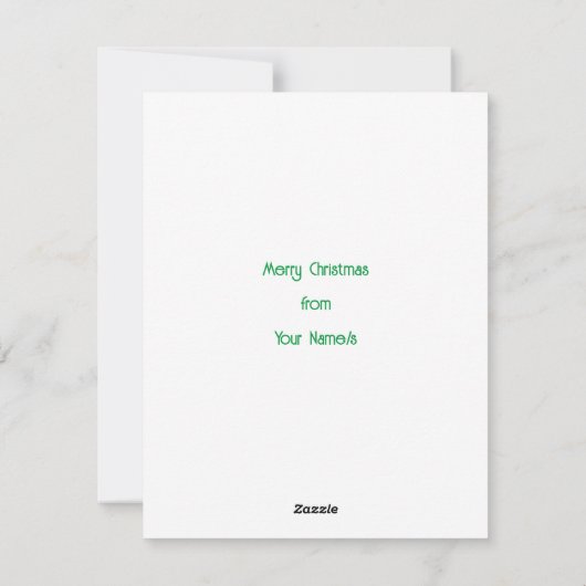 クリスマスにQRコードメッセージまたはギフトを追加する シーズンカード (裏面)