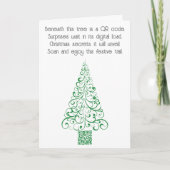 クリスマスにQRコードメッセージまたはギフトを追加する シーズンカード (正面)