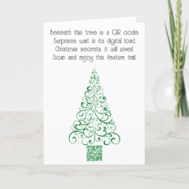 クリスマスにQRコードメッセージまたはギフトを追加する シーズンカード