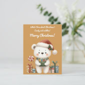 クリスマスのあいさつカード 招待状 (スタンド正面)