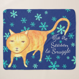 クリスマスのあったかもふもふねこ シェルパブランケット