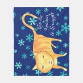 クリスマスのあったかもふもふ猫 フリースブランケット (正面)