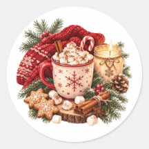 クリスマスのあったかホットチョコレートの冬のヒュッゲ 赤