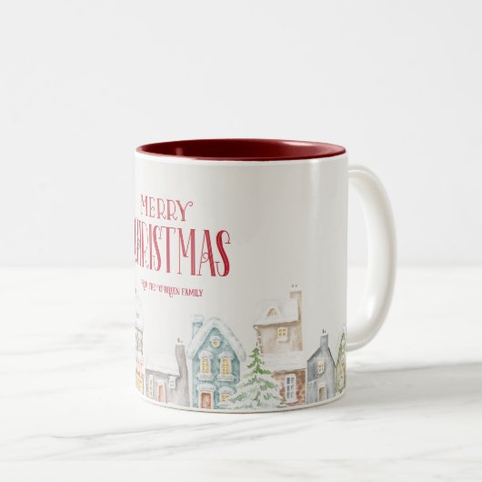 クリスマスのあったかホーム ツートーンマグカップ (正面右)
