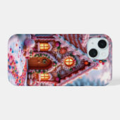 クリスマスのある冬を楽しんで iPhone 15ケース (裏面横)