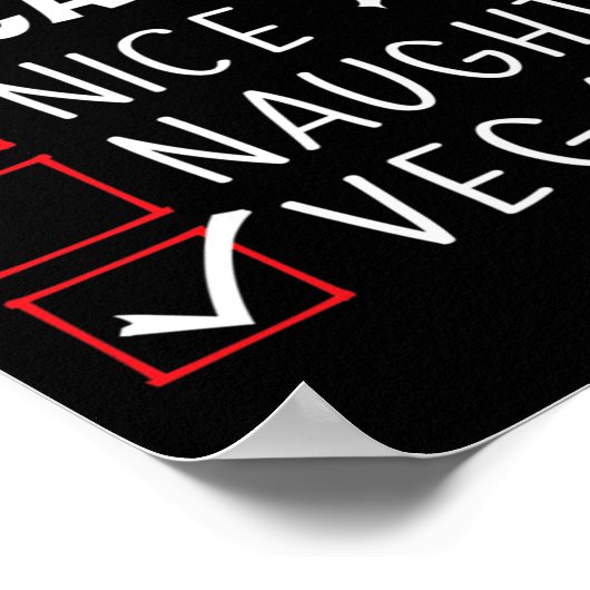 クリスマスのいけないいおもしろいクリスマス一覧ビーガンおもしろい ポスター (角)