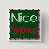 クリスマスのいけないですかニースのリストボタン 缶バッジ (正面)