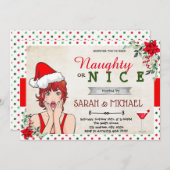 クリスマスのいけな休暇または素敵な招待 招待状 (正面/裏面)