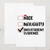 クリスマスのいけな良い不十分な証拠 招待状 (正面/裏面)