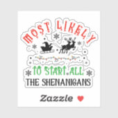 クリスマスのいたずらっ子スターター シール (シート)