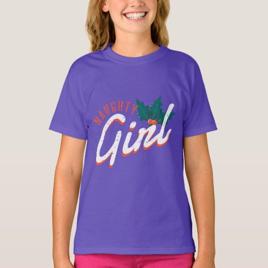 クリスマスのいたずら娘の名言 女性へのギフト Tシャツ (正面)