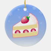 クリスマスのいちごのケーキ セラミックオーナメント (裏面)