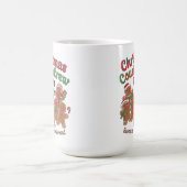 クリスマスのいとこのクルーのジンジャーブレッド年 コーヒーマグカップ (中央)