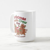 クリスマスのいとこのクルーのジンジャーブレッド年 コーヒーマグカップ (正面左)