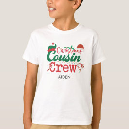 クリスマスのいとこのクルーの小妖精や小人マッチング Tシャツ