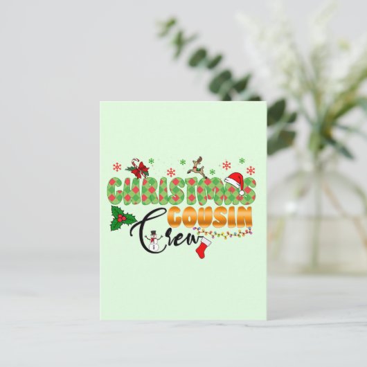 クリスマスのいとこのクルーズファミリー懇親会 ポストカード (スタンド正面)