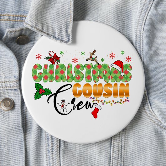 クリスマスのいとこのクルーズファミリー懇親会 缶バッジ (インサイチュ)