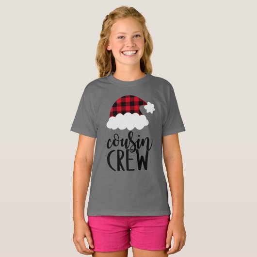 クリスマスのいとこクルー – バッファロープレイド Tシャツ (正面フル)