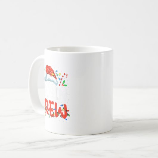 クリスマスのいとこクルーSanta Hat Men Kids コーヒーマグカップ (正面左)