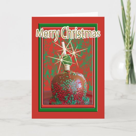 クリスマスのおいしいキャラメルアップル写真 シーズンカード (正面)