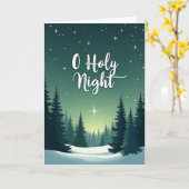 クリスマスのおお、聖なる夜のカード カード (黄色い花)