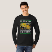 クリスマスのおかしな運転のユーモアミキサーT Tシャツ (正面フル)