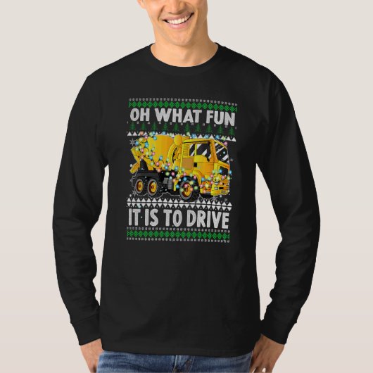 クリスマスのおかしな運転のユーモアミキサーT Tシャツ (正面)