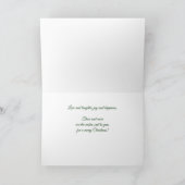 クリスマスのおじさんがホリーとベリーを願って シーズンカード (内部)