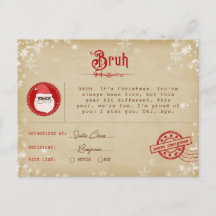 クリスマスのおてがみ ティーンへのサンタからの電報