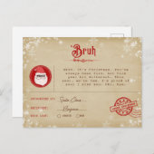 クリスマスのおてがみ ティーンへのサンタからの電報 シーズンポストカード (正面/裏面)