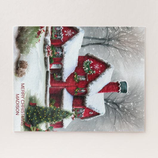 クリスマスのおとぎ話の風景 ジグソーパズル (横)