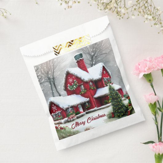 クリスマスのおとぎ話の風景 フェイバーバッグ (封をした状態)