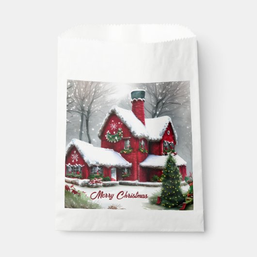 クリスマスのおとぎ話の風景 フェイバーバッグ (正面)