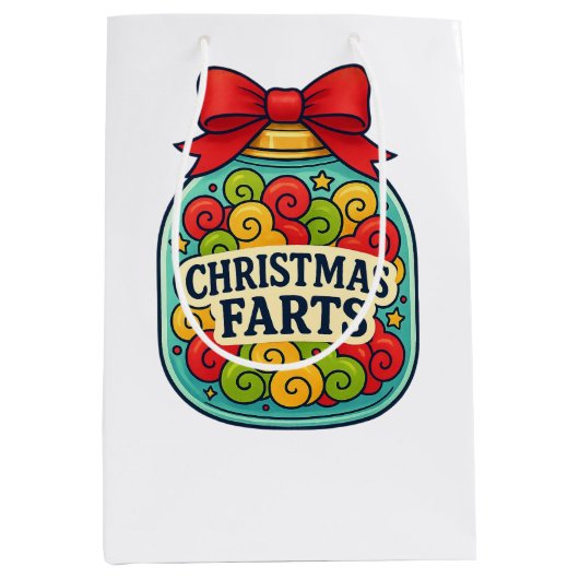 クリスマスのおなら ギフトバッグ クリスマスの瓶 (正面)
