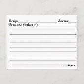 クリスマスのおばあちゃんのレシピカード ポストカード (裏面)