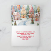 クリスマスのおばあちゃんの村カード サンキューカード (内部)