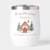 クリスマスのおばあちゃん用 オーダーメイド タンブラーギフト (正面)