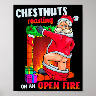クリスマスのおふざけ なかよしサンタのダーティーフード ポスター